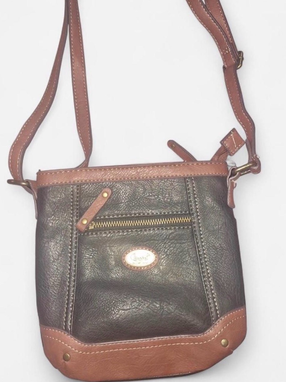 B.O.C. Born Concept Black Crossbody Bag With Front Zip Pocket